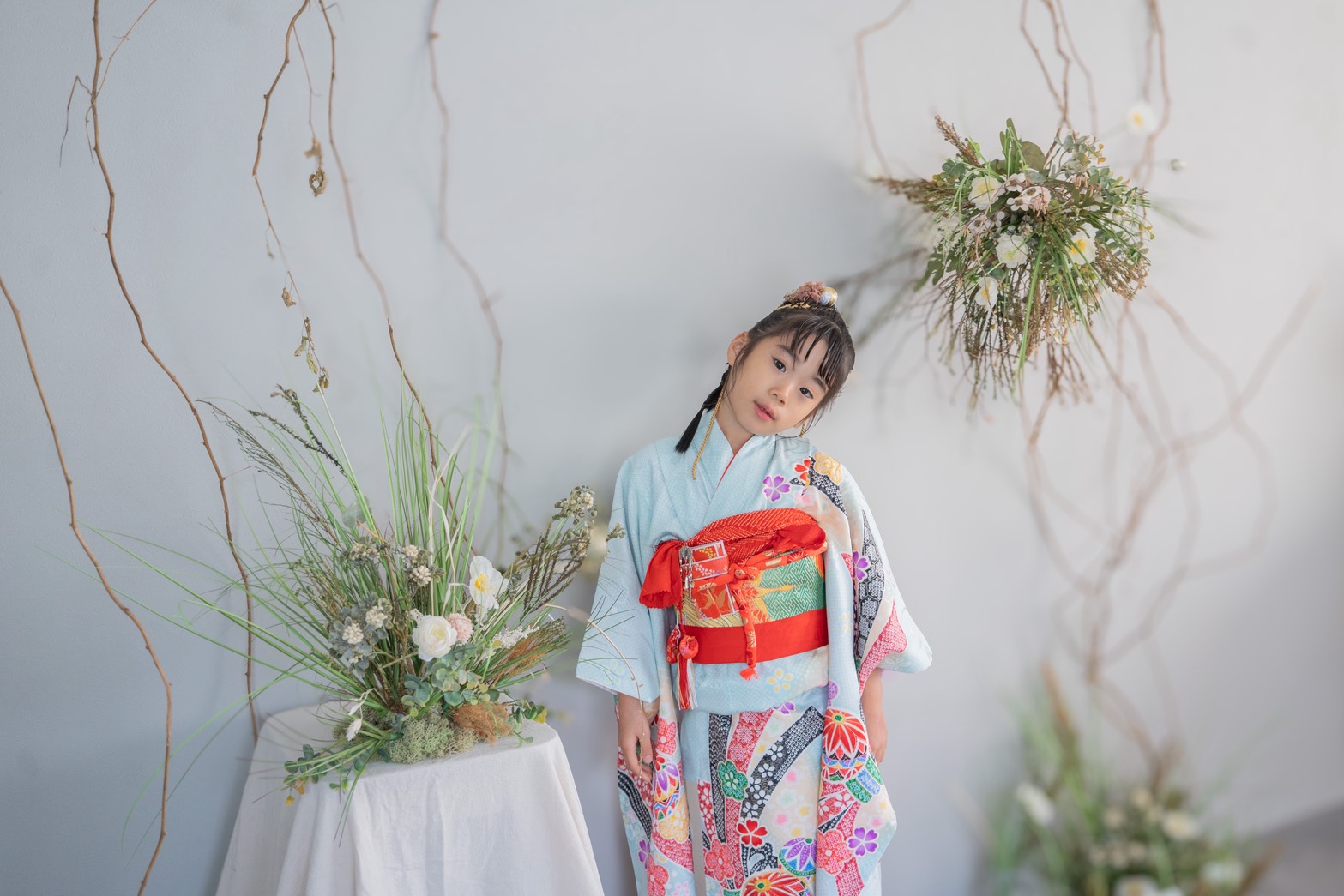 【３０００円分のランチ券プレゼント】irophotoが写す、花と歴史の物語。HIORICOYAとgentenで叶える「七五三後撮り撮影会」サンプル