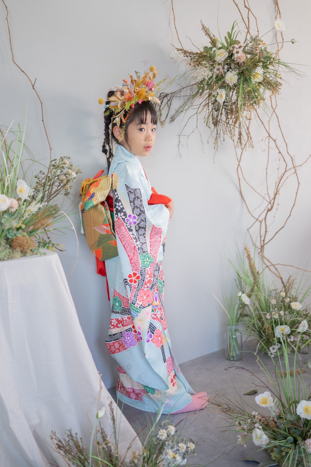 【３０００円分のランチ券プレゼント】irophotoが写す、花と歴史の物語。HIORICOYAとgentenで叶える「七五三後撮り撮影会」サンプル